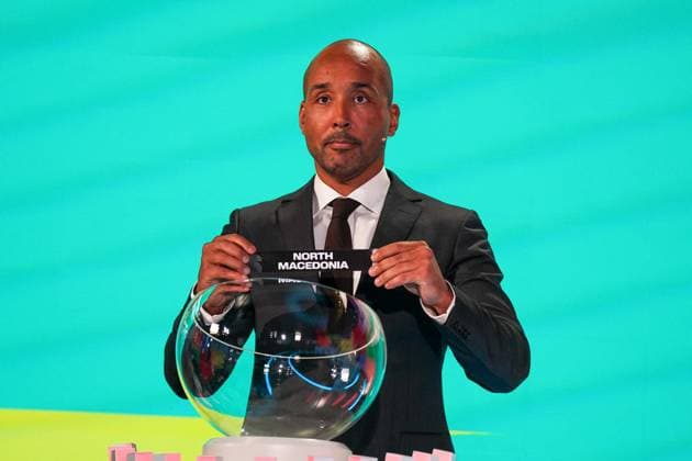 Football FIFA World Cup Qualification Europe 2025 26 Playoff Draw Home of FIFA Zurich, Switzerland Martin Dahlin FIFA Legend draws North Macedonia Copyright: xJOERANxSTEINSIEKx