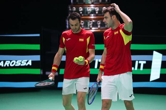 Marcel GRANOLLERS (ESP) and Pedro MARTINEZ (ESP) during Davis Cup - Final Eight, International Tennis match in Bologna, Italy, November 20 2025  Copyright: xRobertaxCorradin IPAxSportx xipa-agency.netx xx IPA_68168162 IPA_Agency_IPA68168162