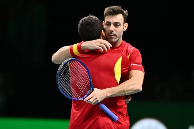 Marcel Granollers-Pujol and Pedro Martinez Portero of Spain during the Davis Cup Quarter-Final match between Marcel Granollers-Pujol and Pedro Martinez Portero of Spain v Tomas Machac and Adam Pavlasek of Czechia competes in the 1500m Women at Supertennis Arena - Bolognafiere on November 20, 2025 in Bologna, Italy  Copyright: xDomenicoxCippitelli IPAxSportx xipa-agency.netx xx IPA_68173753 IPA_Agency_IPA68173753