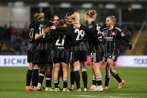 2025 11 20 xJFx Qualifying round UEFA Women™s Europa Cup 2025 2026 Round of 16 second leg Eintracht Frankfurt PSV Eindhoven v l , Goal celebration, celebrate the goal um Nicole Anyomi Eintracht Frankfurt DFL DFB REGULATIONS PROHIBIT ANY USE OF PHOTOGRAPHS as IMAGE SEQUENCES and or QUASI VIDEO Copyright: JoaquimxFerreira