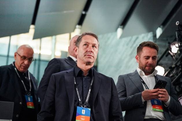 Soccer FIFA World Cup Qualification Europe 2025 26 Playoff Draw Home of FIFA Zurich, Switzerland Franco Foda National Coach Kosovo Zurich Canton of Zurich Switzerland Copyright: xJOERANxSTEINSIEKx