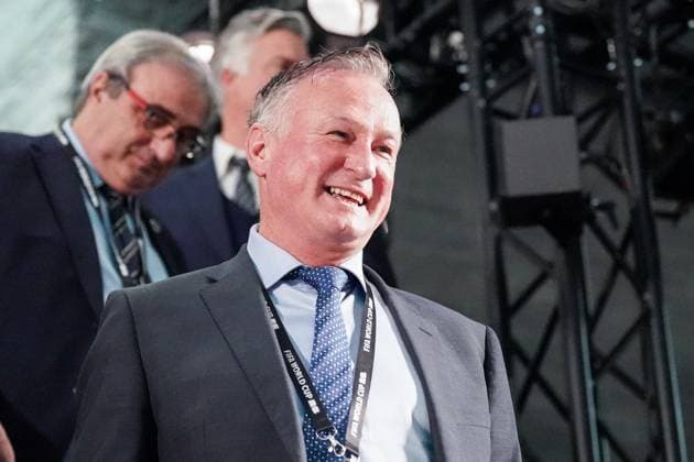 Soccer FIFA World Cup Qualification Europe 2025 26 Playoff Draw Home of FIFA Zurich, Switzerland Michael ONEILL National Team Coach Northern Ireland Ireland Zurich Canton Zurich Switzerland Copyright: xJOERANxSTEINSIEKx