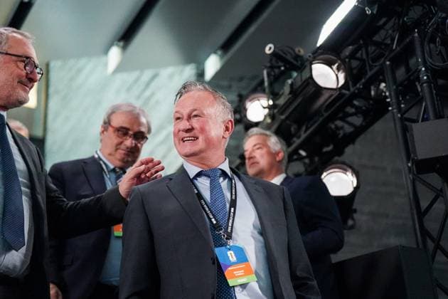 Soccer FIFA World Cup Qualification Europe 2025 26 Playoff Draw Home of FIFA Zurich, Switzerland Michael ONEILL National Team Coach Northern Ireland Ireland Zurich Canton Zurich Switzerland Copyright: xJOERANxSTEINSIEKx