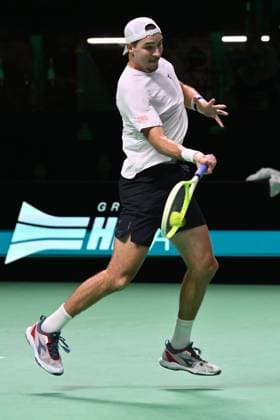 Jan-Lennard Struff of Germany in action during the Davis Cup Quarter-Final match between Tomas Martin Etcheverry of Argentina and Jan-Lennard Struff of Germany at Supertennis Arena - Bolognafiere on November 20, 2025 in Bologna, Italy  Copyright: xDomenicoxCippitelli IPAxSportx xipa-agency.netx xx IPA_68180380 IPA_Agency_IPA68180380