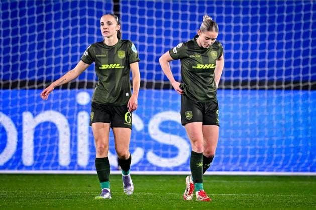 OH Leuven v AS Roma - UEFA Women s Champions League LEUVEN, BELGIUM - NOVEMBER 20 : Mertens Zenia midfielder of OH Leuven and Everaerts Kim defender of OH Leuven after the 0-1 goal during the UEFA Women s Champions League 2025 26 League Phase MD4 match between OH Leuven and AS Roma on November 20, 2025 in Leuven, Belgium, 20 11 2025  Copyright: xTomasxSiskx