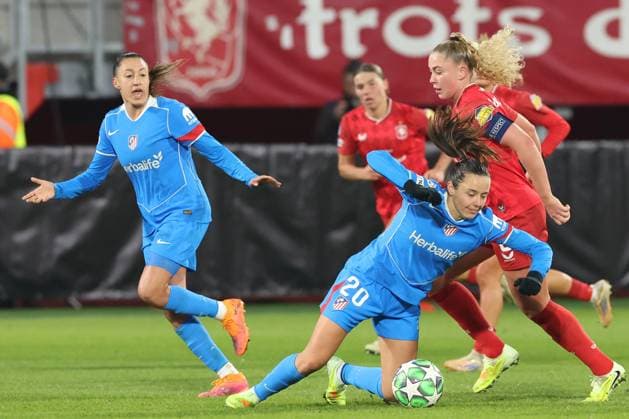 Amaiur Sarriegi of Atletico Madrid during the match FC Twente Enschede vs Atletico de Madrid at the Stadium the Grolsch Veste for the Champions League women season 2025 2026 in ENSCHEDE, Netherlands on 20 november 2025, photo by Peter Lous EYE4images DeFodi Images