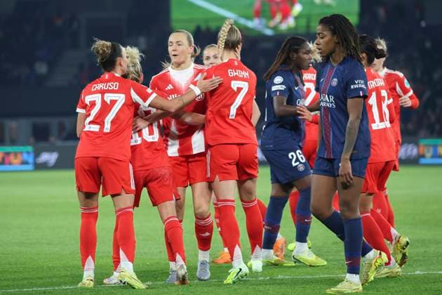 FOOTBALL FEMININ : Paris Saint Germain Vs Bayern Munich - Ligue des Champions - 20 11 2025 Joie dur le but de Linda Dallmann (Bayern Munich) ParisFrance  Copyright: xMichaelxBaucherx