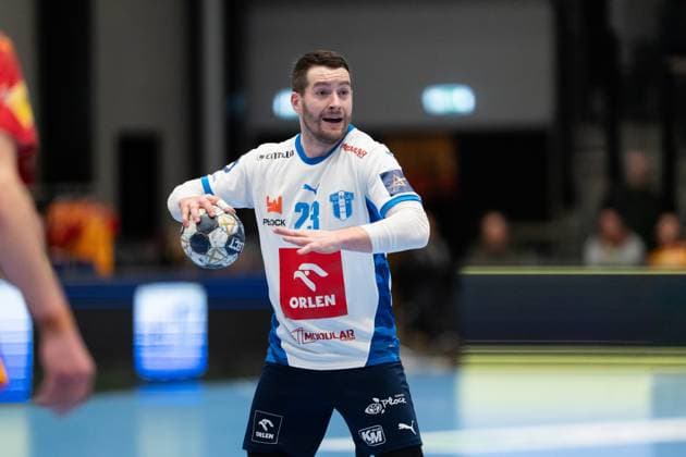 GOG v Orlen Wisla Plock, EHF Champions League, Svendborg, Denmark Svendborg, Denmark. 20th, November 2025. Miha Zarabec (23) of Orlen Wisla Plock seen during the EHF Champions League match between GOG and Orlen Wisla Plock at Arena Svendborg in Svendborg. Denmark, Svendborg  Copyright: xGonzalesxPhoto KentxRasmussenx