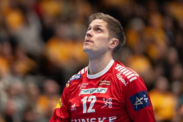 GOG v Orlen Wisla Plock, EHF Champions League, Svendborg, Denmark Svendborg, Denmark. 20th, November 2025. Peter Johannesson (12) of GOG seen during the EHF Champions League match between GOG and Orlen Wisla Plock at Arena Svendborg in Svendborg. Denmark, Svendborg  Copyright: xGonzalesxPhoto KentxRasmussenx