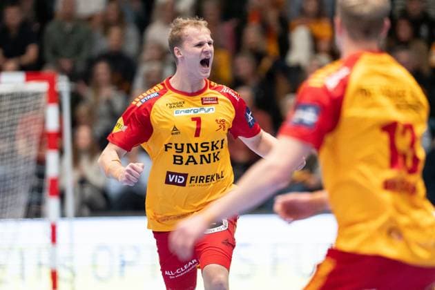 GOG v Orlen Wisla Plock, EHF Champions League, Svendborg, Denmark Svendborg, Denmark. 20th, November 2025. Lasse Vilhelmsen (7) of GOG seen during the EHF Champions League match between GOG and Orlen Wisla Plock at Arena Svendborg in Svendborg. Denmark, Svendborg  Copyright: xGonzalesxPhoto KentxRasmussenx