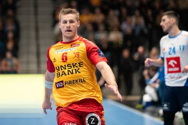 GOG v Orlen Wisla Plock, EHF Champions League, Svendborg, Denmark Svendborg, Denmark. 20th, November 2025. Frederik Bjerre (6) of GOG seen during the EHF Champions League match between GOG and Orlen Wisla Plock at Arena Svendborg in Svendborg. Denmark, Svendborg  Copyright: xGonzalesxPhoto KentxRasmussenx