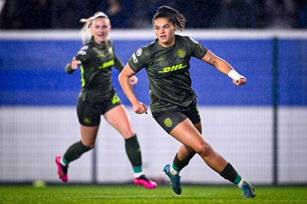 OH Leuven v AS Roma - UEFA Women s Champions League LEUVEN, BELGIUM - NOVEMBER 20 : Conijnenberg Jada forward of OH Leuven celebrates after scoring the 1-1 goal during the UEFA Women s Champions League 2025 26 League Phase MD4 match between OH Leuven and AS Roma on November 20, 2025 in Leuven, Belgium, 20 11 2025  Copyright: xTomasxSiskx