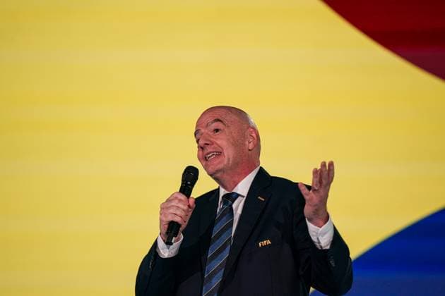 Football FIFA World Cup Qualification Europe 2025 26 Playoff Draw Home of FIFA Zurich, Switzerland Gianni Infantino FIFA President Zurich Canton of Zurich Switzerland Copyright: xJOERANxSTEINSIEKx