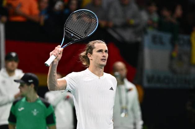 Alexander Zverev of Germany in action during the Davis Cup Quarter-Final match between Francisco Cerundolo of Argentina and Alexander Zverev of Germany at Supertennis Arena - Bolognafiere on November 20, 2025 in Bologna, Italy  Copyright: xDomenicoxCippitelli IPAxSportx xipa-agency.netx xx IPA_68189435 IPA_Agency_IPA68189435