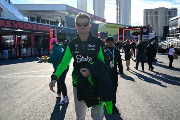 Formula 1 Grand Prix of Las Vegas 2025 - Drivers arrivals LAS VEGAS, UNITED STATES - NOVEMBER 20: Sauber F1 driver Nico Hulkenberg arrives ahead of Formula 1 Grand Prix 2025 of Las Vegas at Las Vegas Strip Circuit in Las Vegas, Nevada, United States, on November 20, 2025. Tayfun Coskun Anadolu Nevada United States. Editorial use only. Please get in touch for any other usage.  Copyright: x2025xAnadoluxTayfunxCoÅükunx