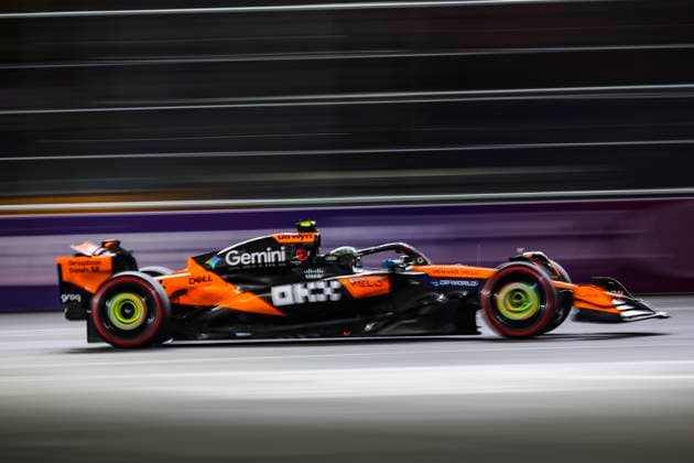 F1 - LAS VEGAS GRAND PRIX 2025 04 NORRIS Lando (gbr), McLaren F1 Team MCL39, action during the 2025 Formula 1 Las Vegas Grand Prix, 22th round of the 2025 FIA Formula One World Championship, WM, Weltmeisterschaft from November 21 to 23, 2025 on the Las Vegas Strip Circuit, in Paradise, Nevada, United States of America - ParadiseUnited States  Copyright: xXavixBonillax