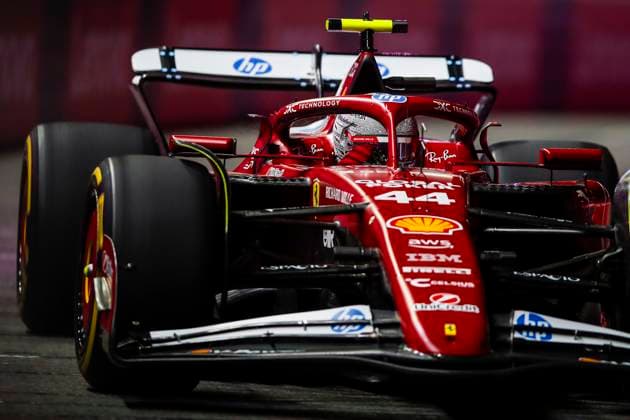 F1 - LAS VEGAS GRAND PRIX 2025 44 HAMILTON Lewis (gbr), Scuderia Ferrari SF-25, action during the 2025 Formula 1 Las Vegas Grand Prix, 22th round of the 2025 FIA Formula One World Championship, WM, Weltmeisterschaft from November 21 to 23, 2025 on the Las Vegas Strip Circuit, in Paradise, Nevada, United States of America - ParadiseUnited States  Copyright: xJoaoxFilipex