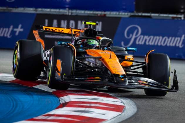 F1 - LAS VEGAS GRAND PRIX 2025 04 NORRIS Lando (gbr), McLaren F1 Team MCL39, action during the 2025 Formula 1 Las Vegas Grand Prix, 22th round of the 2025 FIA Formula One World Championship, WM, Weltmeisterschaft from November 21 to 23, 2025 on the Las Vegas Strip Circuit, in Paradise, Nevada, United States of America - ParadiseUnited States  Copyright: xXavixBonillax