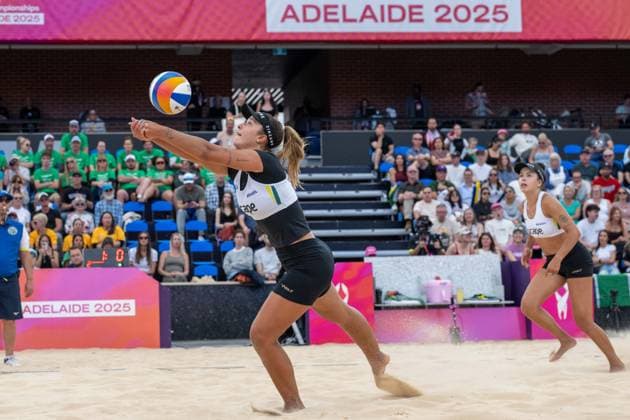 RECORD DATE NOT STATED ADELAIDE, AUSTRALIA - NOVEMBER 21: Thamela Coradello Galil (Player 1 - BRA) during the Beach volleyball, Beachvolleyball World Championships at Adelaide on November 21, 2025 in Adelaide, Australia. Australia Copyright: xBEAUTIFULxSPORTS PeterxWeberx