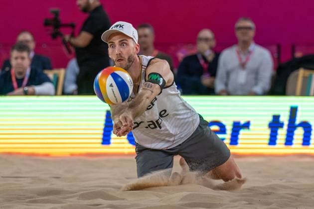 RECORD DATE NOT STATED ADELAIDE, AUSTRALIA - NOVEMBER 21: Clemens Wickler (Player 2 - GER) during the Beach volleyball, Beachvolleyball World Championships at Adelaide on November 21, 2025 in Adelaide, Australia. Australia Copyright: xBEAUTIFULxSPORTS PeterxWeberx