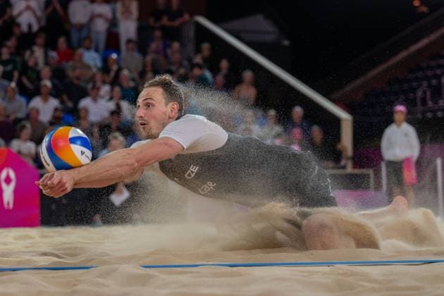 RECORD DATE NOT STATED ADELAIDE, AUSTRALIA - NOVEMBER 21: Ondrej Perusic (Player 1 - CZE) during the Beach volleyball, Beachvolleyball World Championships at Adelaide on November 21, 2025 in Adelaide, Australia. Australia Copyright: xBEAUTIFULxSPORTS PeterxWeberx