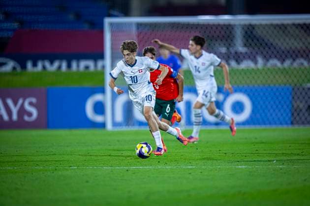 Football FIFA World Cup U17, U 17 World Cup Qatar 2025, Portugal vs Switzerland quarter-final Mladen Mijajlovic Switzerland, 10 Copyright: xRedhaxHosnixSegganix