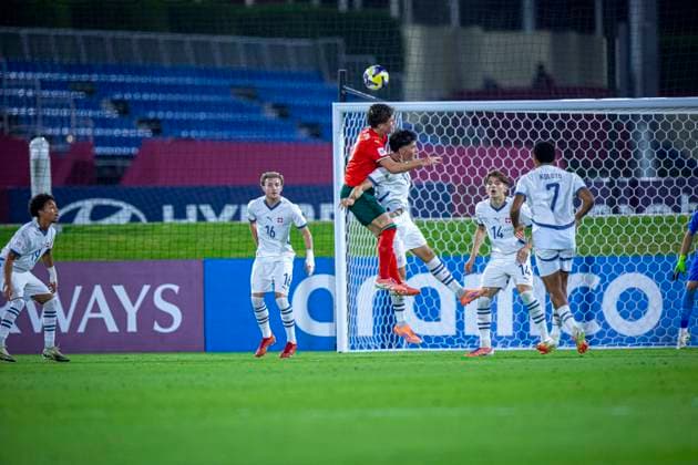 Soccer FIFA World Cup U17, U 17 World Cup Qatar 2025, Portugal vs Switzerland quarterfinal goal area scene Copyright: xRedhaxHosnixSegganix