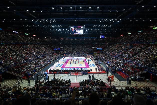 Numia Vero Volley Milano vs Igor Gorgonzola Novara, Lega Volleyball Serie A Women A general view inside the arena during Volley Serie A women 2025 26 match between Numia Vero Volley Milano and Igor Gorgonzola Novara at Unipol Forum in Assago. Final score Numia Vero Volley Milano 2 3 Igor Gorgonzola Novara Italy, Assago, Assago, Unipol Forum  Copyright: xGonzalesxPhoto FCIx