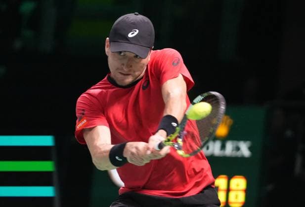 TENNIS - DAVIS CUP 2025 - FINAL 8 21 11 2025 Laurent Lairys MAXPPP - Raphael Colignon of Belgium during Davis Cup 2025, Final 8, Tennis event on 21November 2025 in Bologna, Italy - Photo Laurent Lairys Bologna Italy  Copyright: xMAXPPPxLaurentxLairysx LLR202511211071 LLR202511211071