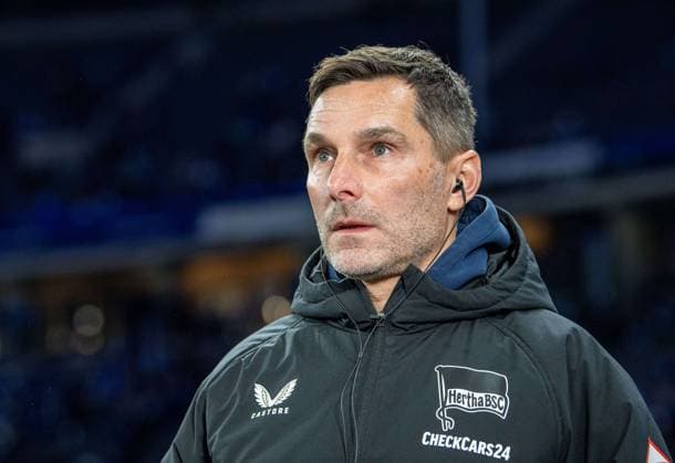 Soccer, Men, Season 2025 2026, 2 Bundesliga 13 Matchday , Hertha BSC Eintracht Braunschweig, Coach Stefan Leitl Hertha BSC , 21 11 2025, Copyright: xSebastianxRäppold MatthiasxKochx