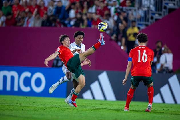 Football FIFA World Cup U17, U 17 World Cup Qatar 2025, Portugal vs Switzerland quarter-final action Copyright: xRedhaxHosnixSegganix