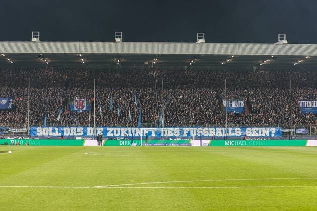2 Bundesliga VfL Bochum SG Dynamo Dresden on 21 11 2025 at the Vonovia Ruhrstadion in Bochum The VfL Bochum fans in the east curve with a 12 minute protest should this be the future of football MH
