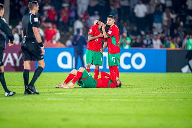 Football FIFA World Cup U17, U17 World Cup Qatar 2025, Morocco vs Brazil quarter-final Disappointment for the Moroccan team after defeat Copyright: xRedhaxHosnixSegganix