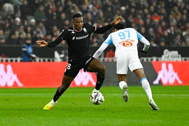 FOOTBALL : OGC Nice VS Olympique de Marseille - Ligue 1 McDonald s - 21 11 2025 Juma Bah (OGC Nice) - Ligue 1 McDonald™s match between OGC Nice and Olympique de Marseille on November 21, 2025 at the Allianz Riviera Stadium in Nice. NiceFrance  Copyright: xWilliamxCannarellax