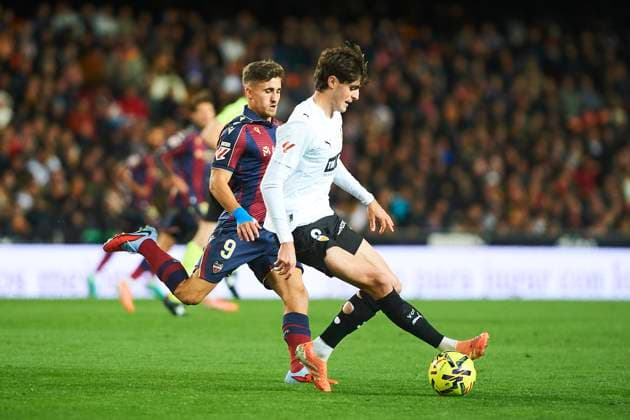Javi Guerra Valencia CF during the LaLiga EA Sports match between Valencia CF and Levante UD at Estadio de Mestalla on December 21, 2025 in Valencia, Spain Photo by Maria Jose Segovia DeFodi Images