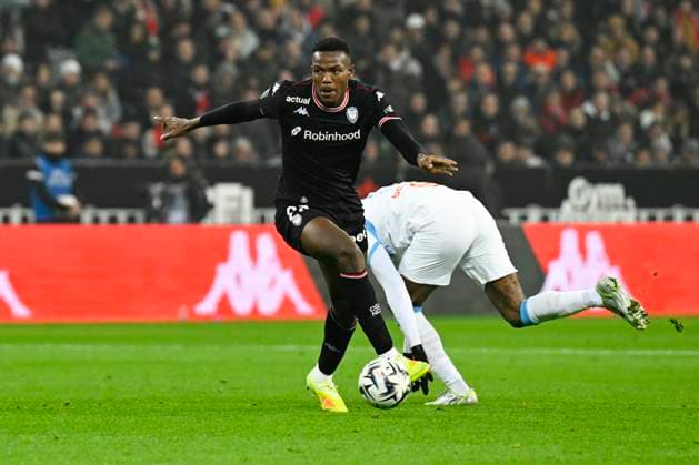 FOOTBALL : OGC Nice VS Olympique de Marseille - Ligue 1 McDonald s - 21 11 2025 Juma Bah (OGC Nice) - Ligue 1 McDonald™s match between OGC Nice and Olympique de Marseille on November 21, 2025 at the Allianz Riviera Stadium in Nice. NiceFrance  Copyright: xWilliamxCannarellax