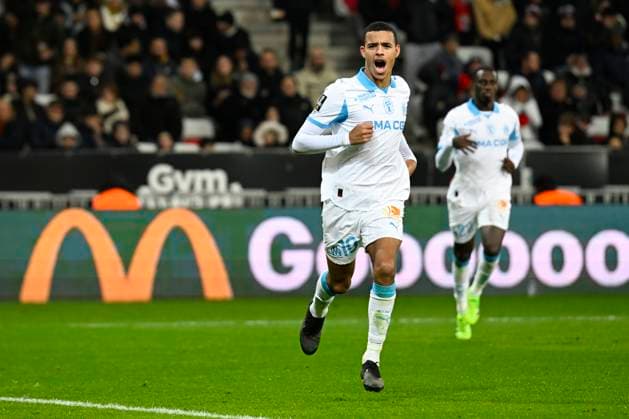 FOOTBALL : OGC Nice VS Olympique de Marseille - Ligue 1 McDonald s - 21 11 2025 Joy OM - But Mason Greenwood - Ligue 1 McDonald™s match between OGC Nice and Olympique de Marseille on November 21, 2025 at the Allianz Riviera Stadium in Nice. NiceFrance  Copyright: xWilliamxCannarellax