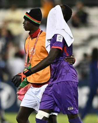 Italy v Burkina Faso : Quarter-final- FIFA U-17 World Cup Qatar 2025 Burkina Faso players appears dejected after the FIFA U-17 World Cup Qatar 2025 Quarter-final match between Italy and Burkina Faso in Doha, Qatar, on November 21, 2025. DOHA Qatar Copyright: xNOUSHADxTHEKKAYILx