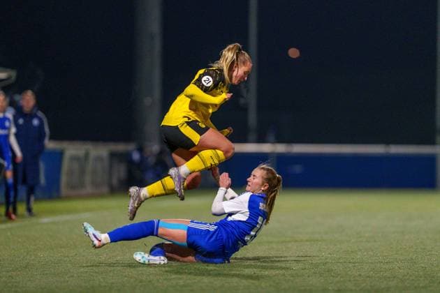 Womens Westphalia Cup 2025 2026 FC Schalke 04 Borussia Dortmund Match scene Gelsenkirchen Parkstadion NRW Germany