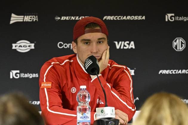 Davis Cup Finale 2025 Bologne - Davis Cup Finale 2025 Bologne - 21 11 2025 - Raphael Collignon - Belgique Bologne  Copyright: xChryslenexCaillaud Pznewsx