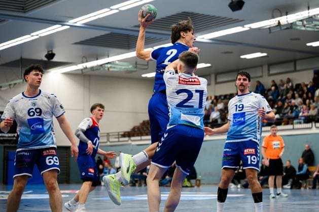 Kornwestheim, Handball 3 Liga 25 26 SV Kornwestheim HBW Balingen 2 Emil Nyesö Balingen , Marco Lantella Kornwestheim Kornwestheim Halle Ost Baden Württemberg Germany