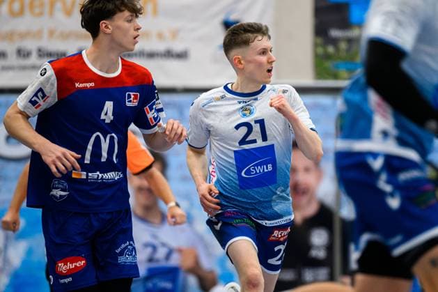 Kornwestheim, Handball 3 Liga 25 26 SV Kornwestheim HBW Balingen 2 Kalle Gaugisch Balingen , Marco Lantella Kornwestheim Kornwestheim Halle Ost Baden Württemberg Germany