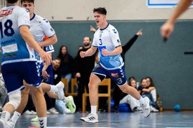 Kornwestheim, Handball 3 Liga 25 26 SV Kornwestheim HBW Balingen 2 Lukas Reu Kornwestheim Kornwestheim Hall East Baden Württemberg Germany
