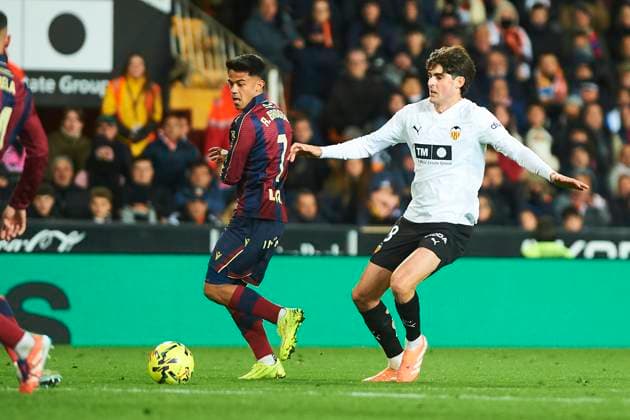 Javi Guerra Valencia CF during the LaLiga EA Sports match between Valencia CF and Levante UD at Estadio de Mestalla on December 21, 2025 in Valencia, Spain Photo by Maria Jose Segovia DeFodi Images