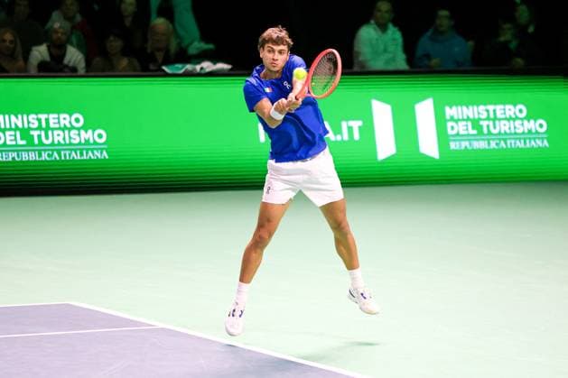 TENNIS - Internazionali di Tennis - Davis Cup - Final Eight Flavio Cobolli ITA during Davis Cup - Final Eight, International Tennis match in Bologna, Italy, November 21 2025 Bologna Italy  Copyright: xIPAxSport ABACAx