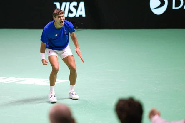 TENNIS - Internazionali di Tennis - Davis Cup - Final Eight Flavio Cobolli ITA during Davis Cup - Final Eight, International Tennis match in Bologna, Italy, November 21 2025 Bologna Italy  Copyright: xIPAxSport ABACAx