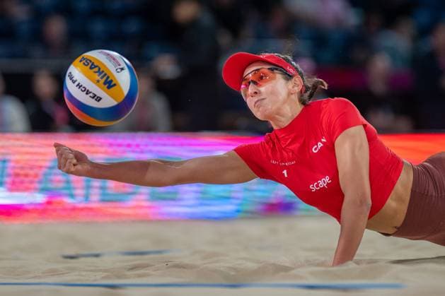 RECORD DATE NOT STATED ADELAIDE, AUSTRALIA - NOVEMBER 21: Melissa Humana-Paredes (Player 1 - CAN) during the Beach volleyball, Beachvolleyball World Championships at Adelaide on November 21, 2025 in Adelaide, Australia. Australia Copyright: xBEAUTIFULxSPORTS PeterxWeberx