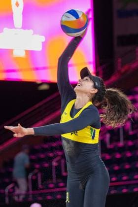RECORD DATE NOT STATED ADELAIDE, AUSTRALIA - NOVEMBER 21: Carolina Solberg Salgado (Player 1 - BRA) during the Beach volleyball, Beachvolleyball World Championships at Adelaide on November 21, 2025 in Adelaide, Australia. Australia Copyright: xBEAUTIFULxSPORTS PeterxWeberx