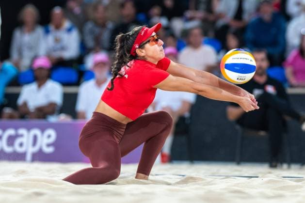 RECORD DATE NOT STATED ADELAIDE, AUSTRALIA - NOVEMBER 21: Melissa Humana-Paredes (Player 1 - CAN) during the Beach volleyball, Beachvolleyball World Championships at Adelaide on November 21, 2025 in Adelaide, Australia. Australia Copyright: xBEAUTIFULxSPORTS PeterxWeberx