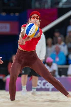 RECORD DATE NOT STATED ADELAIDE, AUSTRALIA - NOVEMBER 21: Melissa Humana-Paredes (Player 1 - CAN) during the Beach volleyball, Beachvolleyball World Championships at Adelaide on November 21, 2025 in Adelaide, Australia. Australia Copyright: xBEAUTIFULxSPORTS PeterxWeberx